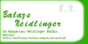 balazs neidlinger business card